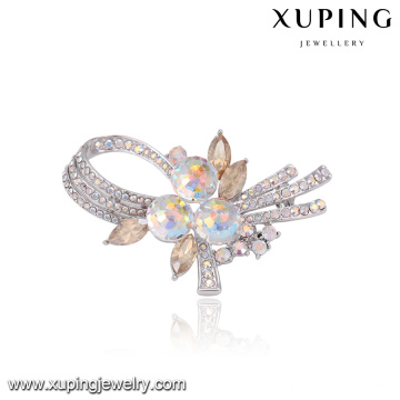 00093 Xuping new model magnetic bridal hair brooch for wedding invitations wholesale bulk brooch crystals from Swarovski